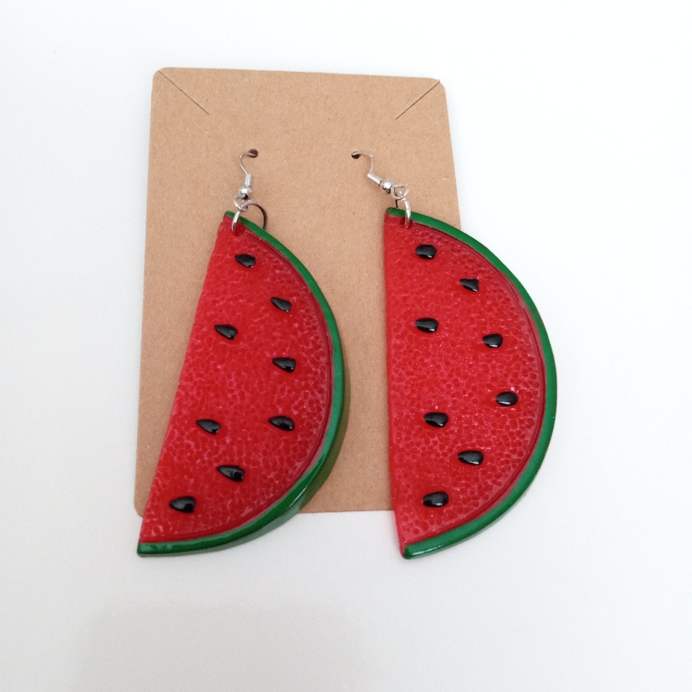 Fashion Jewelry Big Watermelon Dangle Earrings